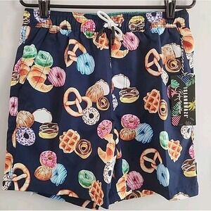 Island Haze Swim Trunks Mens Large Pastry Lined Drawstring Quick Dry- Pool Party